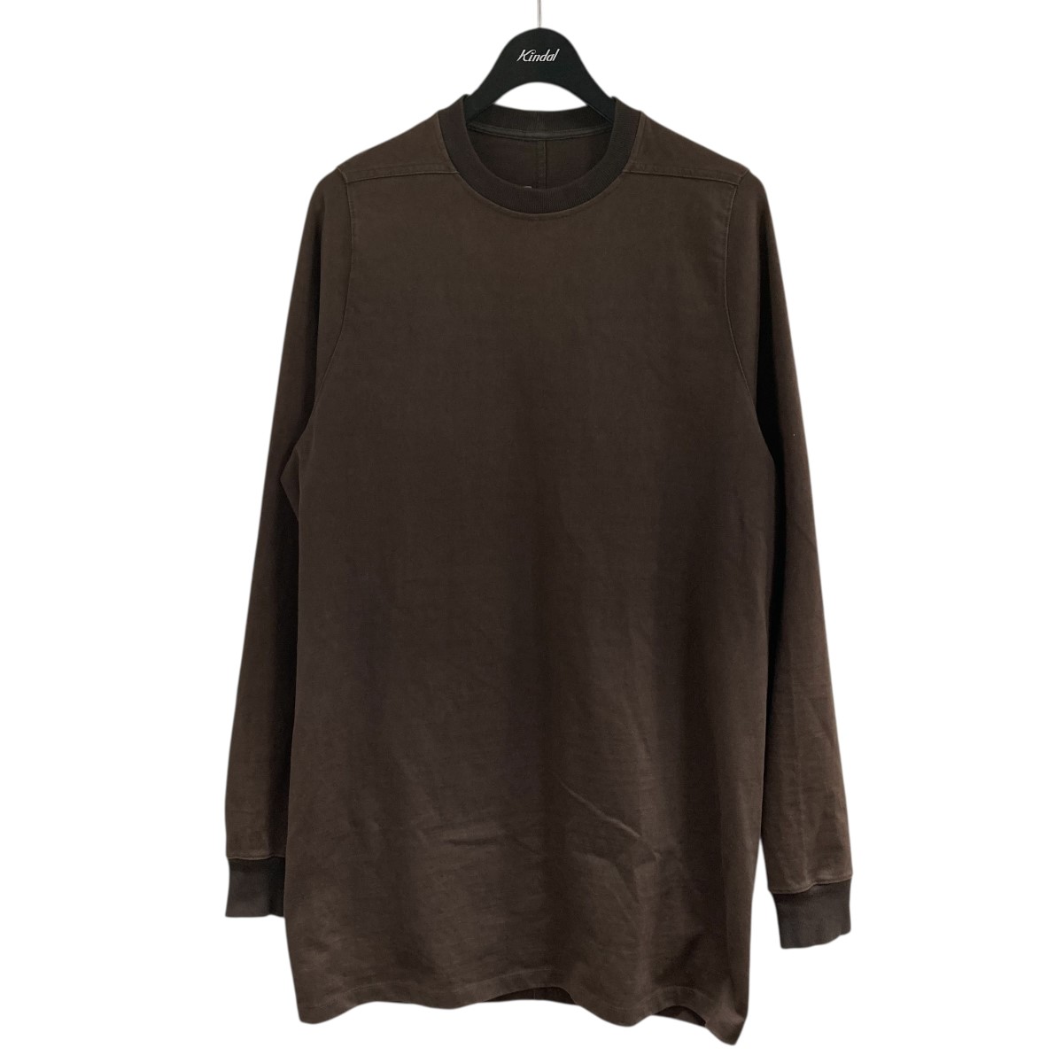 【中古】 RICK OWENS　 クルーネック ロング スウェット トレーナー ブラウン サイズ：M 【311225】（リックオウエンス）