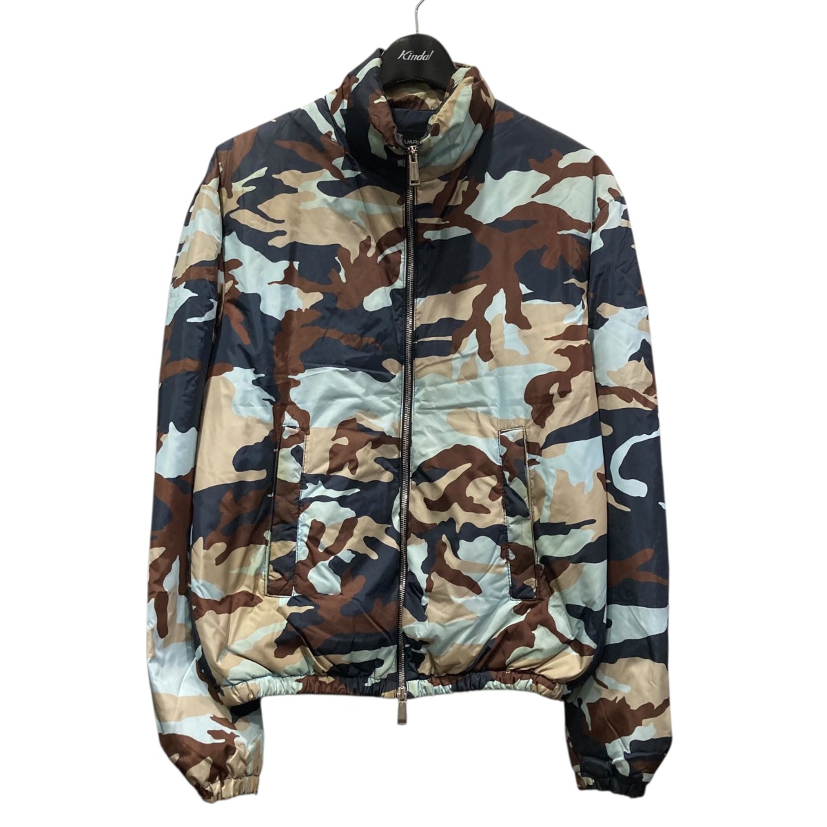 【中古】 DSQUARED2 カモフラダウンジャケット 74AM044742421 ブラウン×ブルー サイズ：46 【価格見直し】
