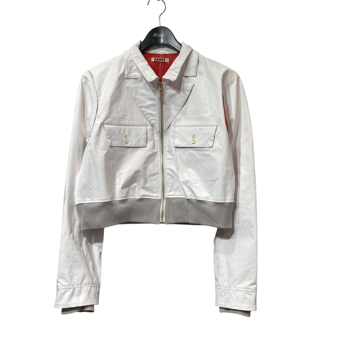 【中古】 Randy 23SS コーティングジャケット SS23-RBL02 ホワイト サイズ：2 【価格見直し】
