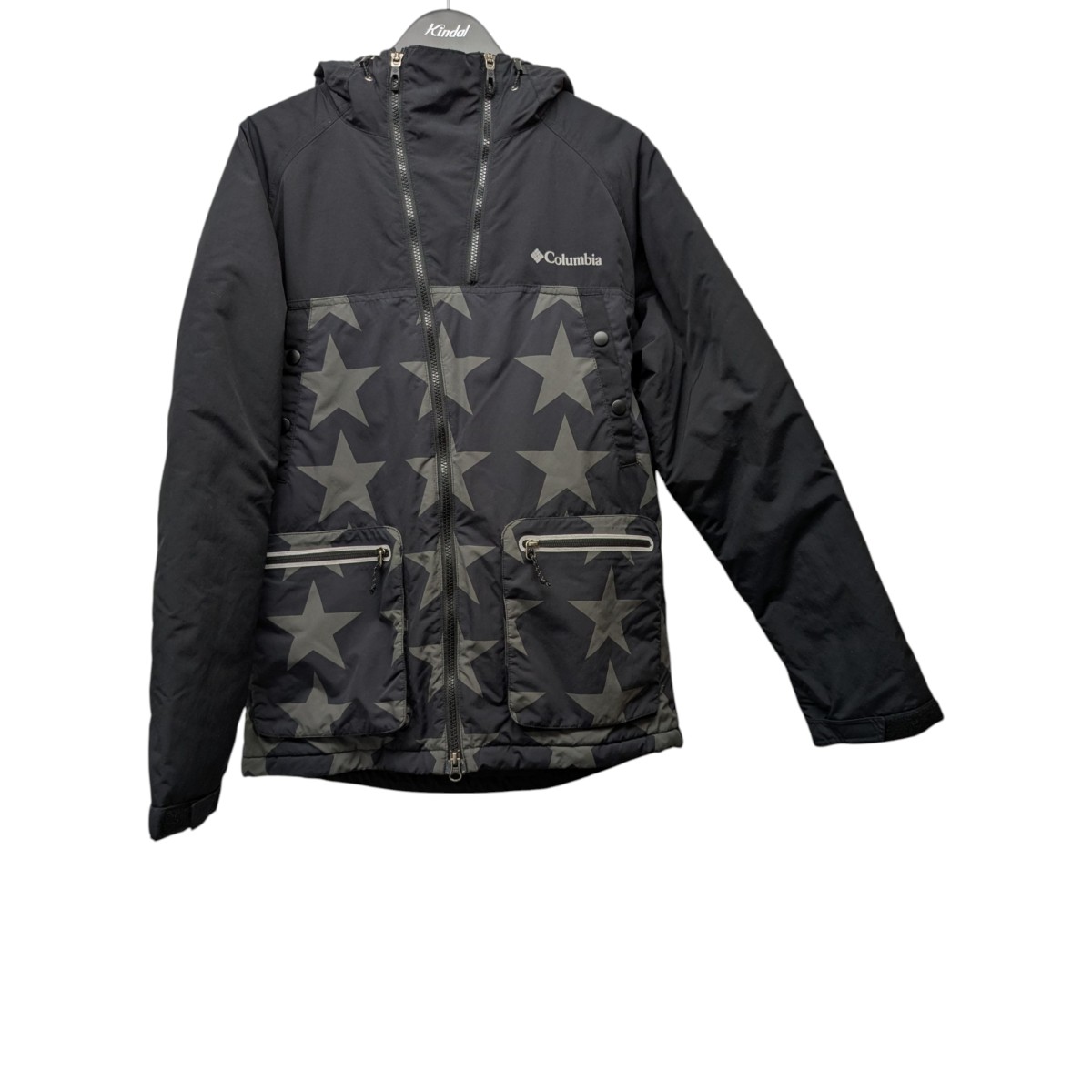 【中古】Columbia&times;ATMOSスター中綿ジャケット ブラック サイズ：L【価格見直し】｜ブランド古着のカインドオル