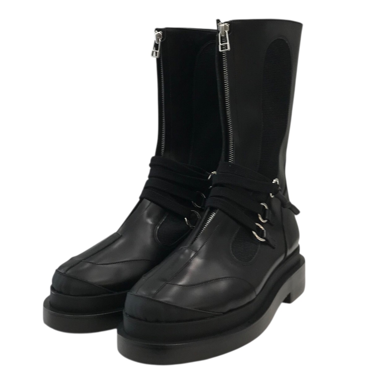 【中古】\u003cBR\u003eFUMIKA UCHIDA\u003cBR\u003e「SEMI-PATENT ZIP-UP BOOTS」 センタージップブーツ FU O GD009 黒いこと 大きさ：38\u003cBR\u003e【通貨価値思いなおす】