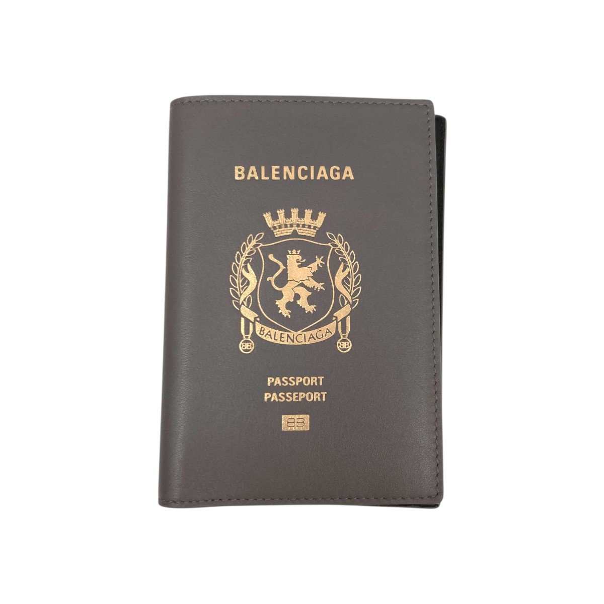 【中古】 BALENCIAGA　 パスポートケース グレー 【020126】（バレンシアガ）