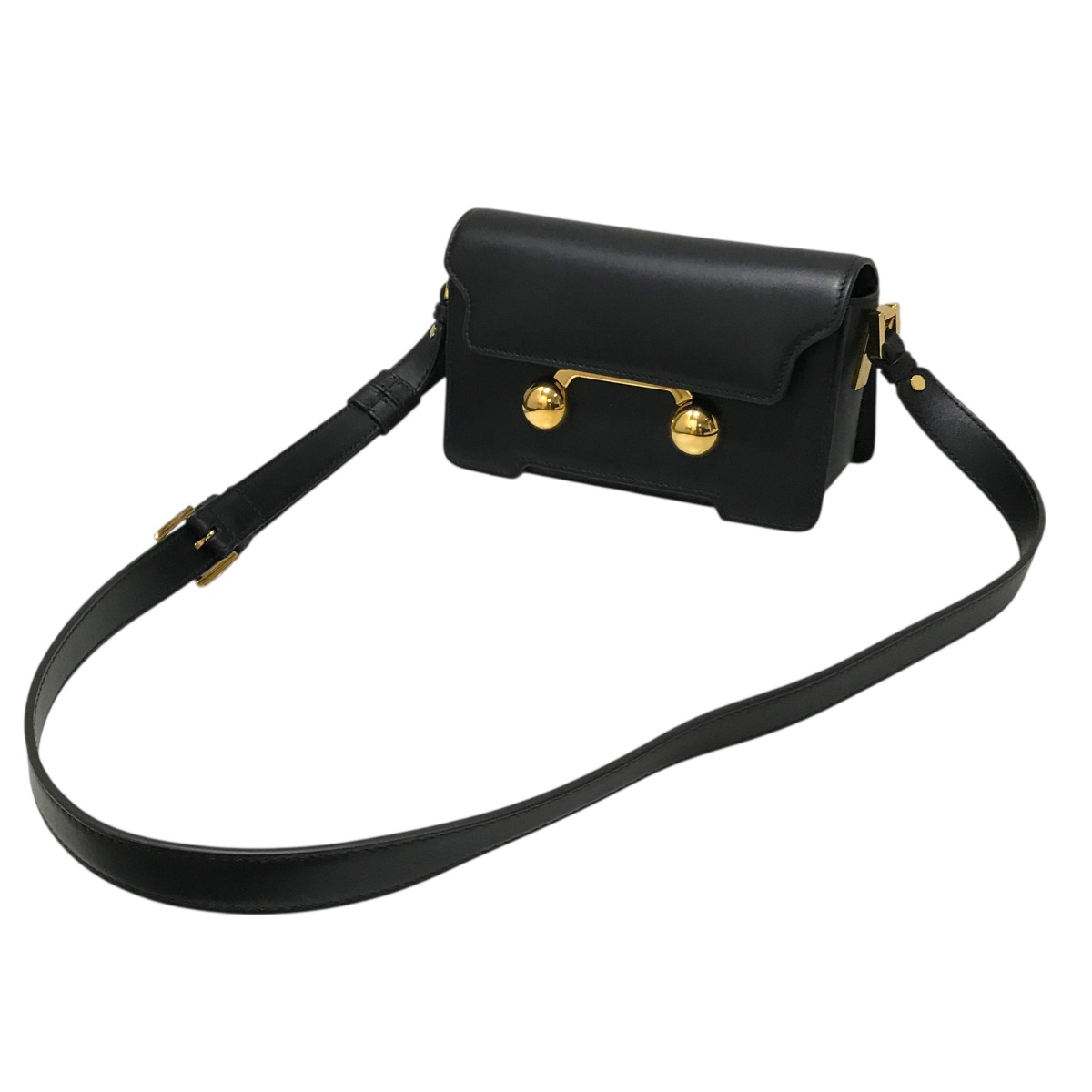 【中古】MARNI 【MINI SHOULDER BAG】 ショルダーバッグ SBMP0193U0 黒いこと 【020126】（マルニ）