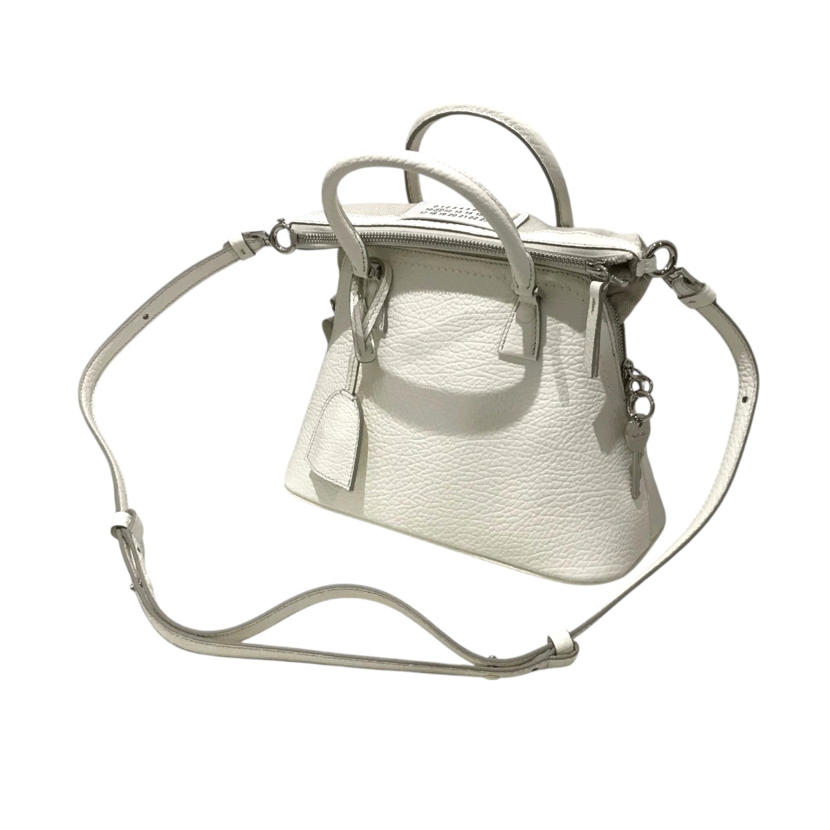 【中古】Martin Margiela11 【「５ＡＣ」ミニ】 2WAYショルダーバッグ S56WG0082 白いこと 【020126】（マルタンマルジェラ11）