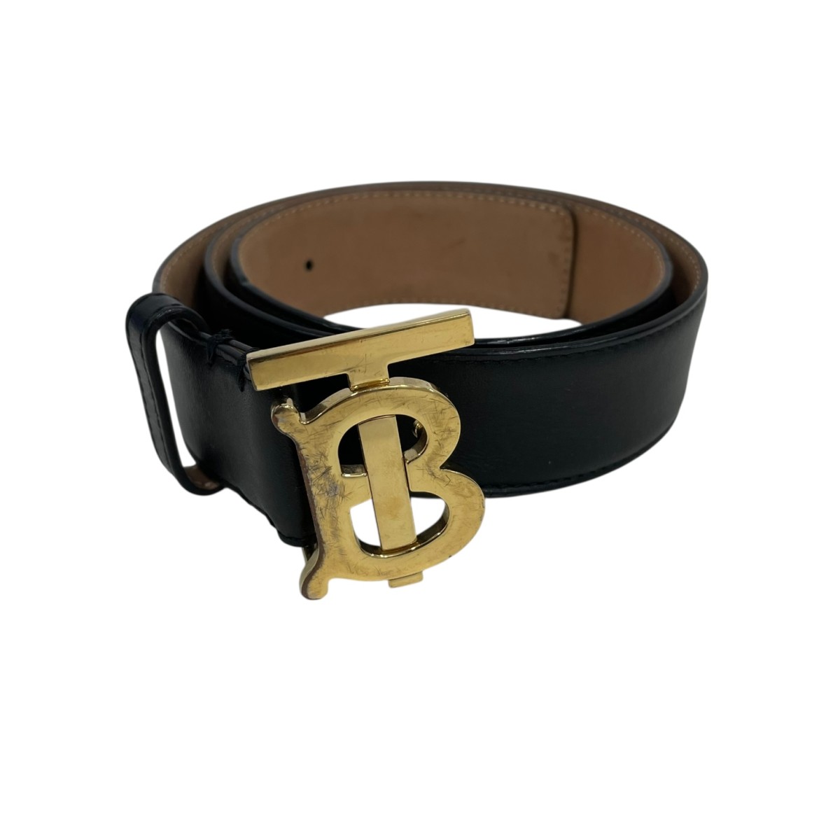 【中古】 BURBERRY LONDON　 TBベルト ブラック サイズ：S 【020126】（バーバリーロンドン）