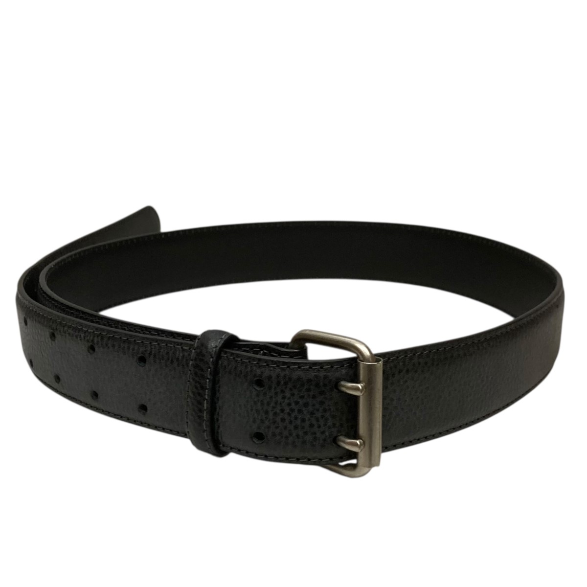 【中古】\u003cBR\u003eVUJA DE\u003cBR\u003eRELL TWO PRONG BELT IN WAXED LEATHER なめし革胴締め 黒いこと\u003cBR\u003e【必要経費思いかえす】