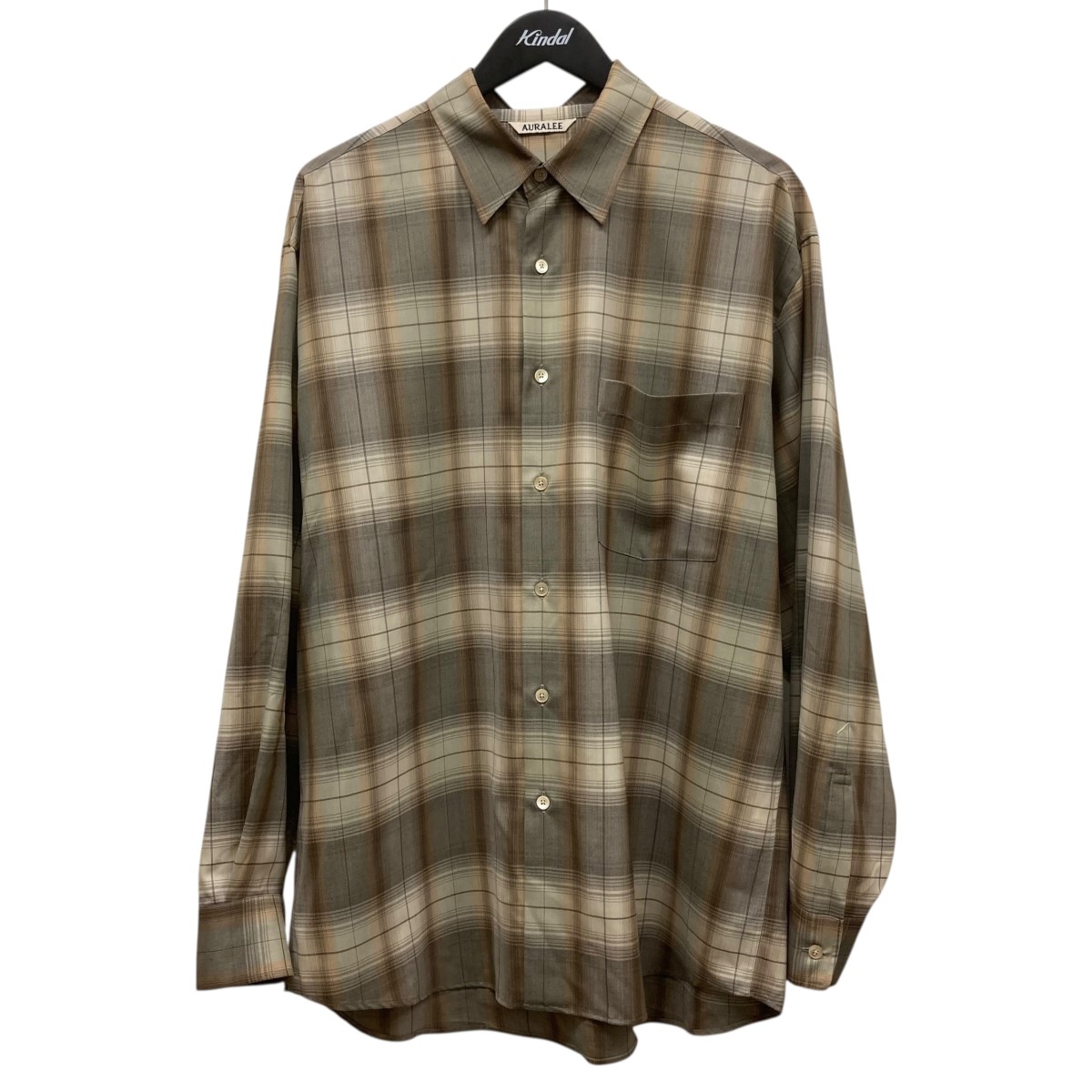 楽天市場】AURALEE 2020AW Super Light Wool Check Shirts A20AS01LC