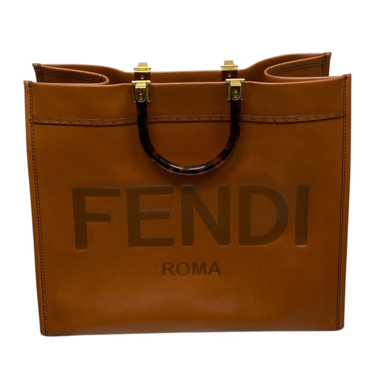 【中古】\u003cBR\u003eFENDI\u003cBR\u003eレザートートバッグ 赤銅色\u003cBR\u003e【通貨価値思いなおす】