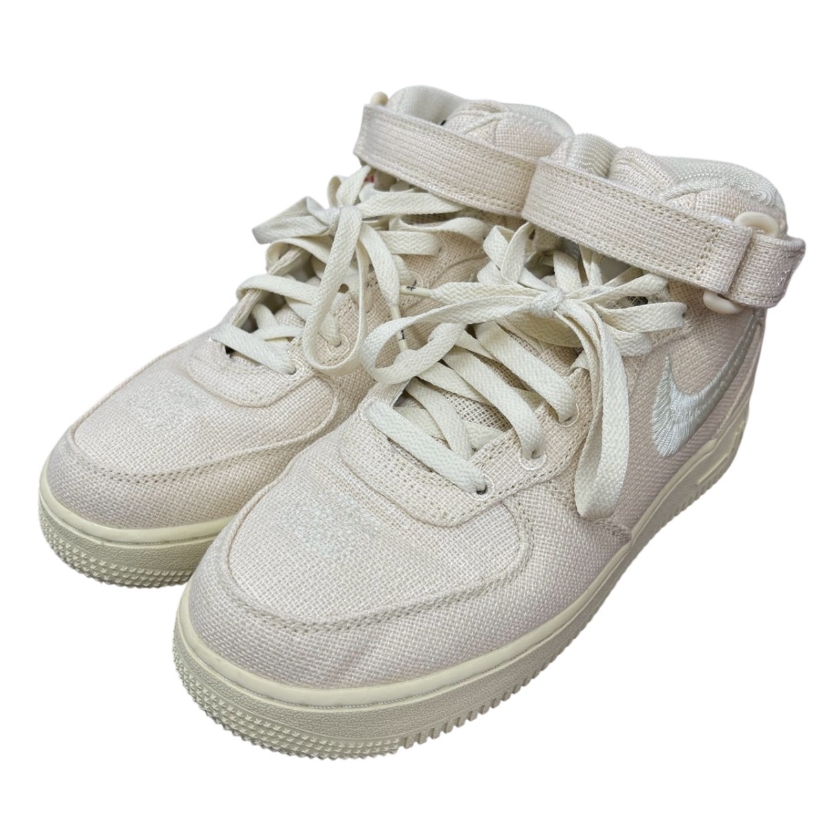【中古】NIKE×stussy ハイカットスニーカー DJ7841-200 ベージュ サイズ：24.5 【030126】（ナイキ×ステューシー）