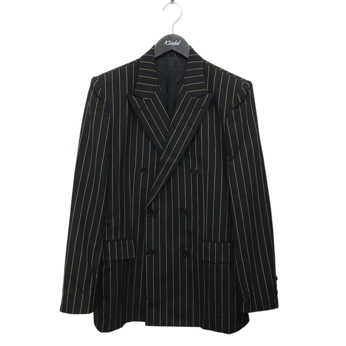 【中古】 LITTLEBIG　 Concaved Shoulder Jacket テーラードジャケット LB221-JK04 ブラック×イエロー サイズ：46 【030126】（リトルビッグ）