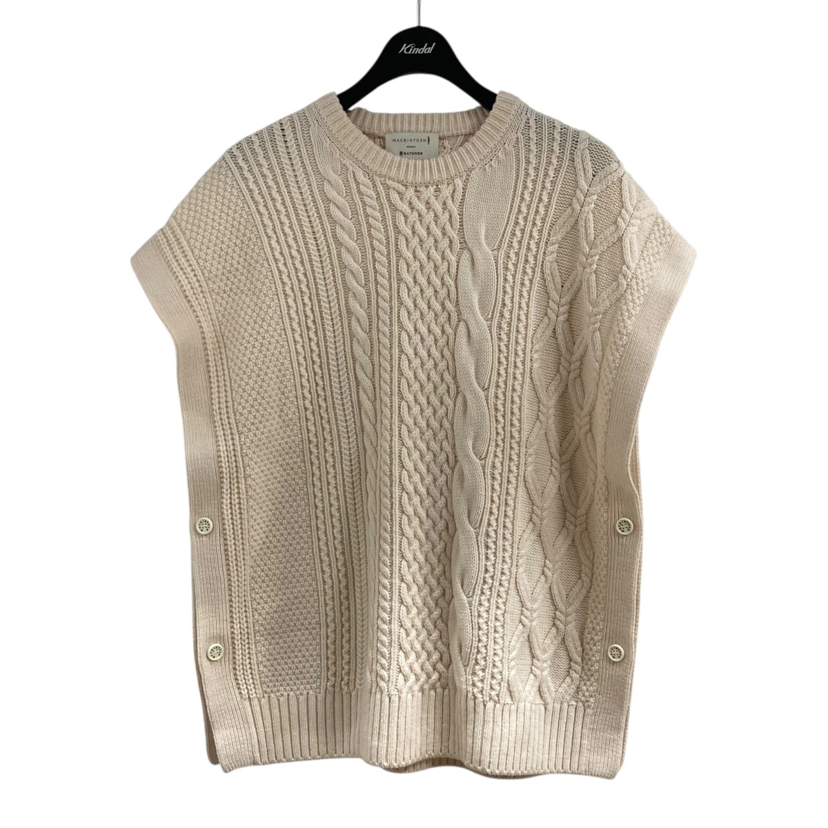 【中古】 MACKINTOSH×BATONER　 ニットベスト G242BT1009KNBI アイボリー サイズ：S 【030126】（マッキントッシュ×バトナー）