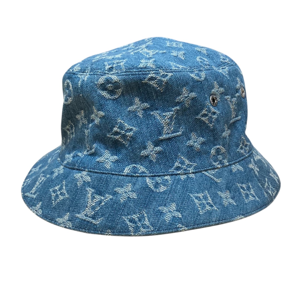 【中古】LOUIS VUITTON モノグラムリバーシブルバケットハット M76587 青碧 【030126】（ルイヴィトン）