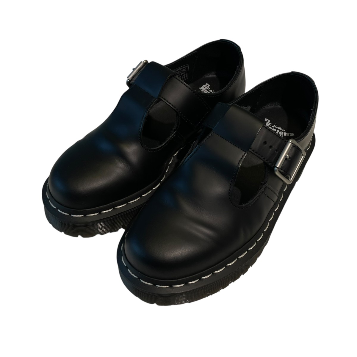 【中古】\u003cBR\u003eDr．Martens\u003cBR\u003ePolley Bex WS なめし革シューズ 黒いこと 大きさ：UK4\u003cBR\u003e【必要経費思いなおす】