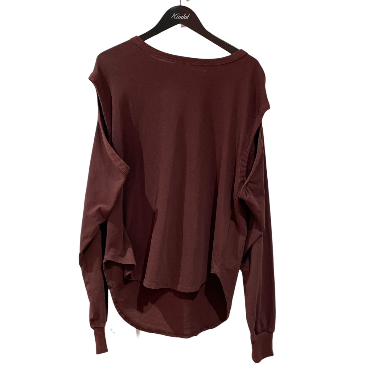 【中古】INSCRIRE&times;6(ROKU) BEAUTY＆YOUTHHOLE LONG SLEEVE T-SHIRT クルーネックカットソー i25aw cut1212 ブラウン サイズ：FREE【価格見直し】｜ブランド古着のカインドオル