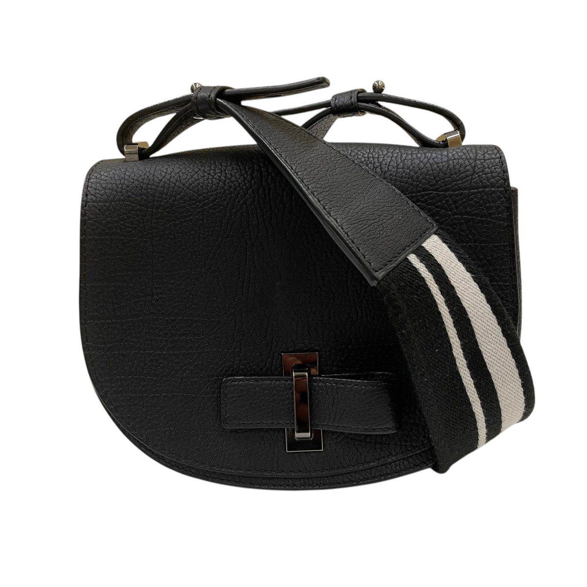 【中古】 DELVAUX　 ミュタン ショルダーバッグ ブラック 【030126】（デルヴォー）
