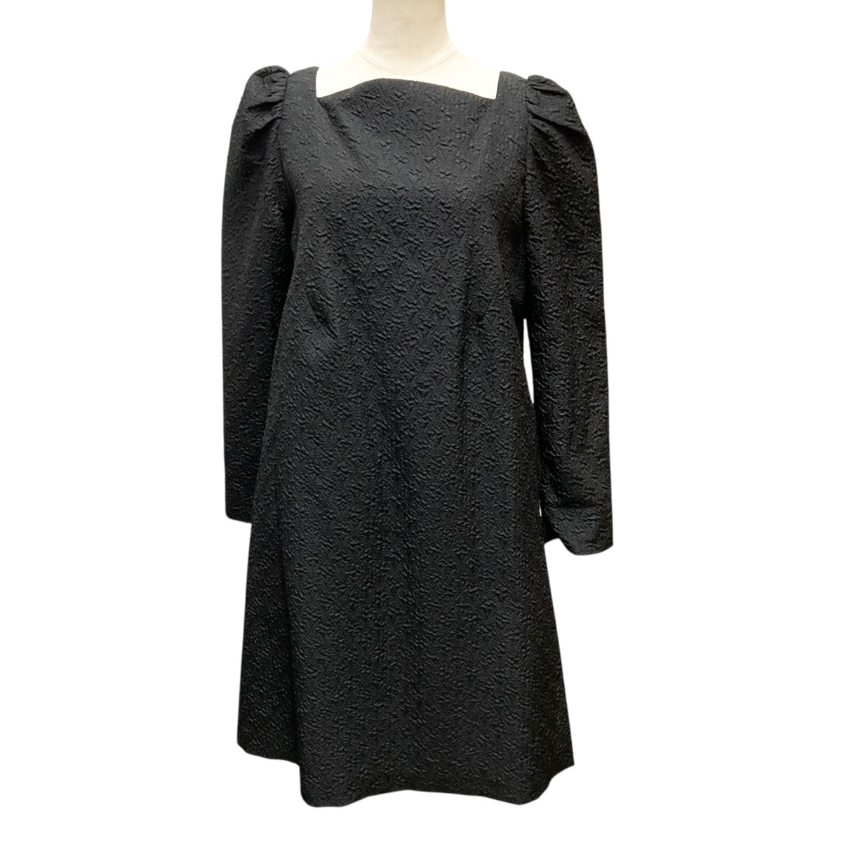 【中古】 CELFORD　 ふくれジャガードミニワンピース CWFO235027 ブラック サイズ：38 【040126】（セルフォード）