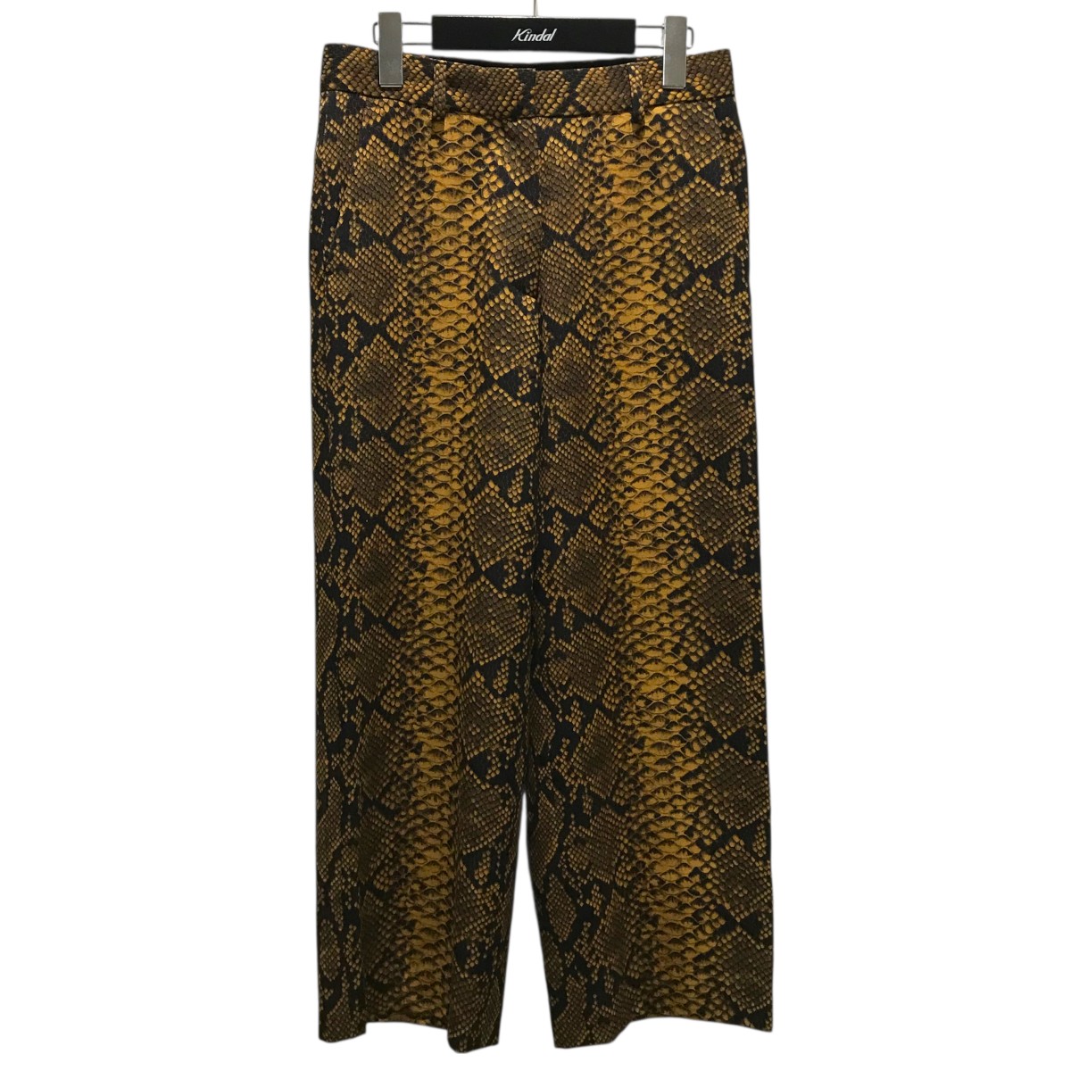 【中古】DRIES VAN NOTEN　パイソン柄パンツ オレンジ サイズ：34 【040126】（ドリスヴァンノッテン）｜ブランド古着のカインドオル