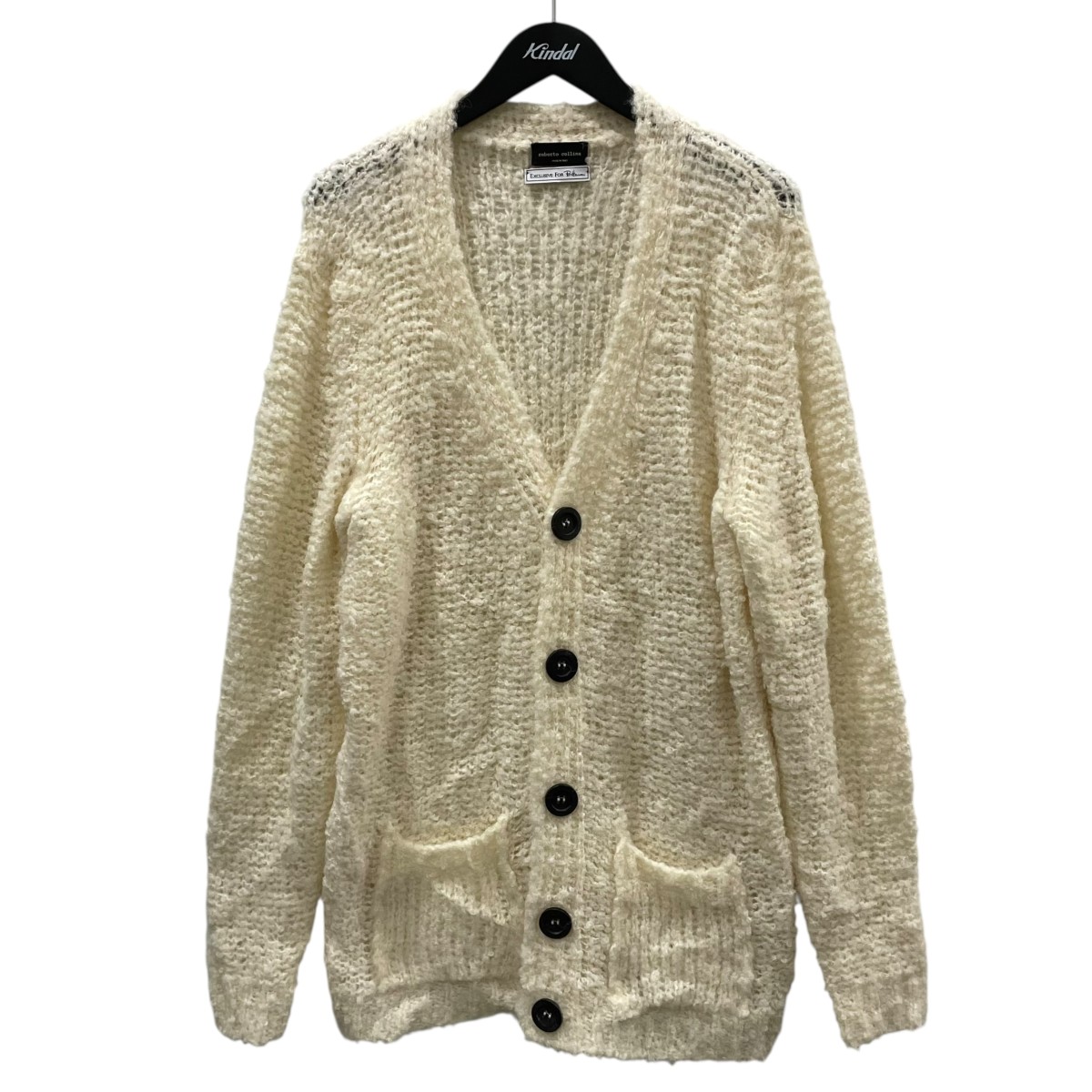 【中古】<br>ROBERTO COLLINA×Ron Herman<br>Vネックニットカーディガン 2820800125 アイボリー サイズ：50<br>【価格見直し】