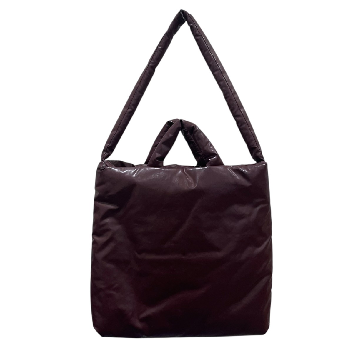 【中古】 KASSL Editions 中綿2WAYトートバッグ ショルダーバッグ Pillow medium oil ピロー ミディアム オイル B02100190 チェリー 【価格見直し】