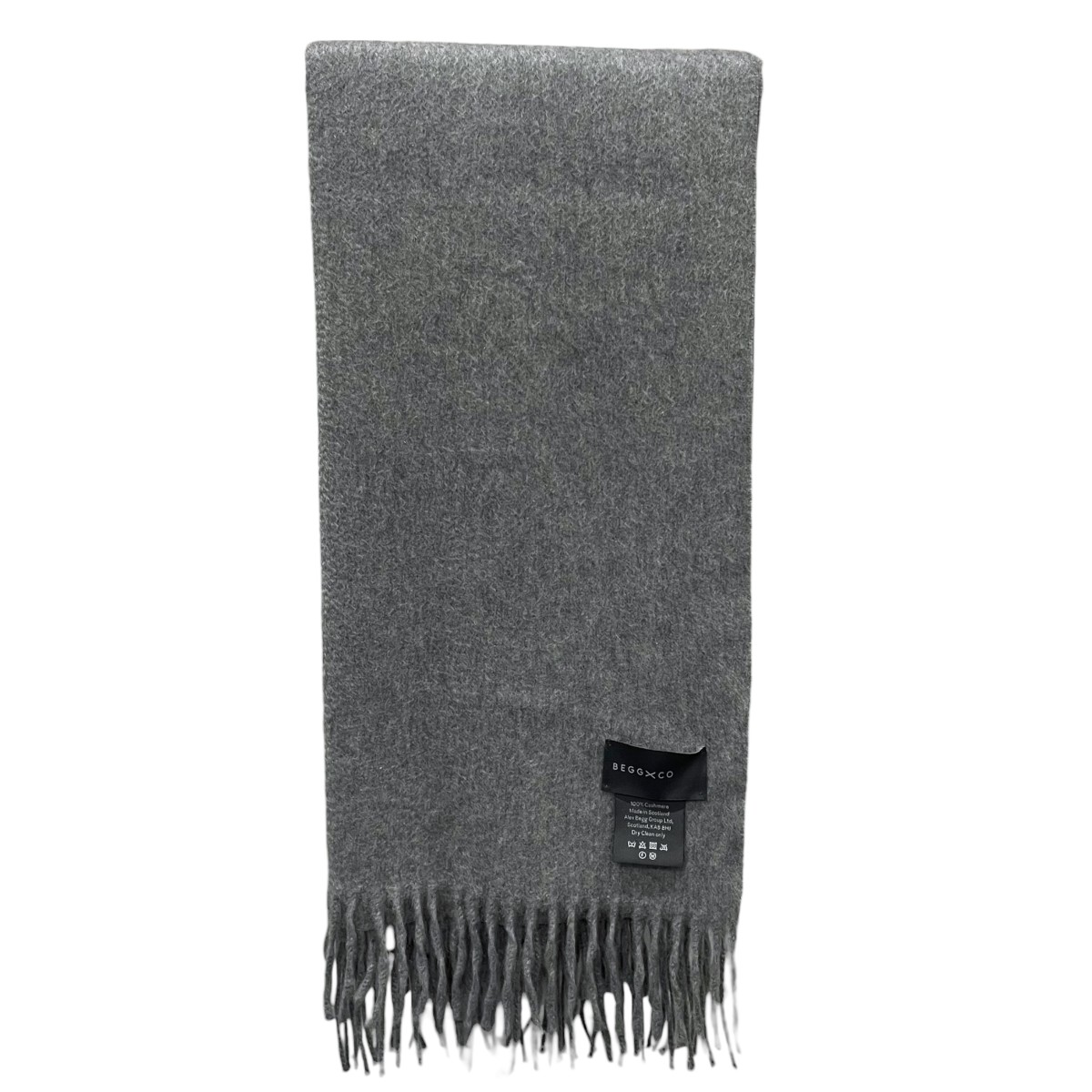 【中古】\u003cBR\u003eBegg ＆ Co\u003cBR\u003eカシミールえり巻き Arran Plain Solid Stole アラン プレーンソリッドストール  WBK73X183PLN 薄墨色\u003cBR\u003e