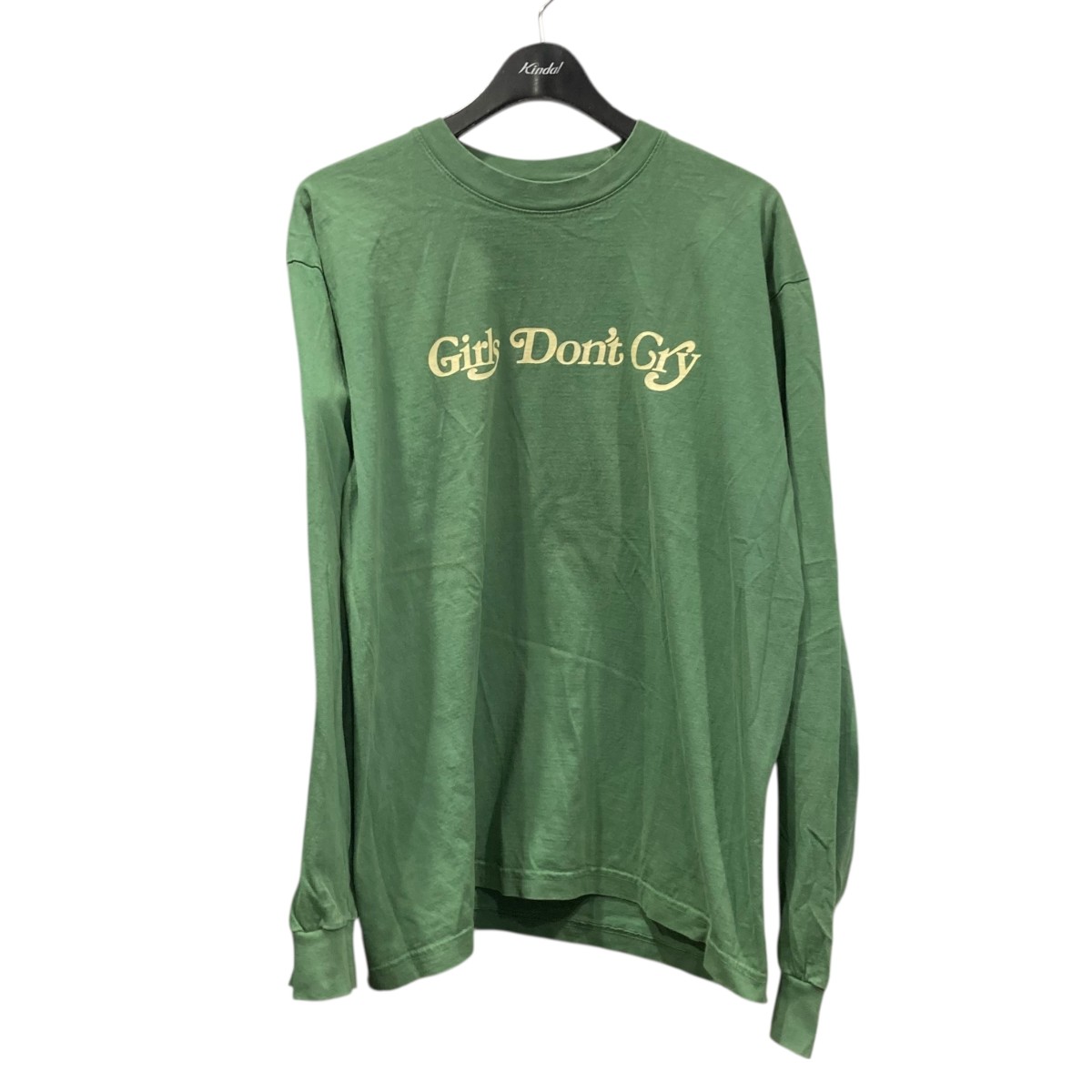 【中古】 GIRLS DON’T CRY バックバタフライプリントTシャツ グリーン サイズ：L 【価格見直し】
