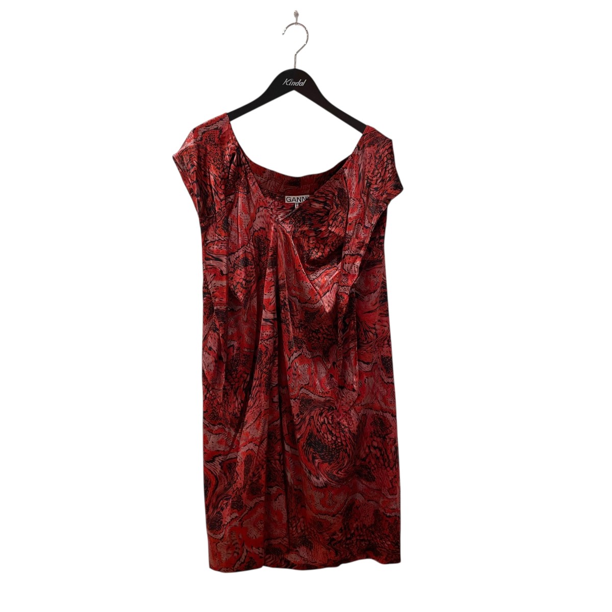 【中古】 Ganni ドレス 1577-399-5606 レッド サイズ：34 【価格見直し】