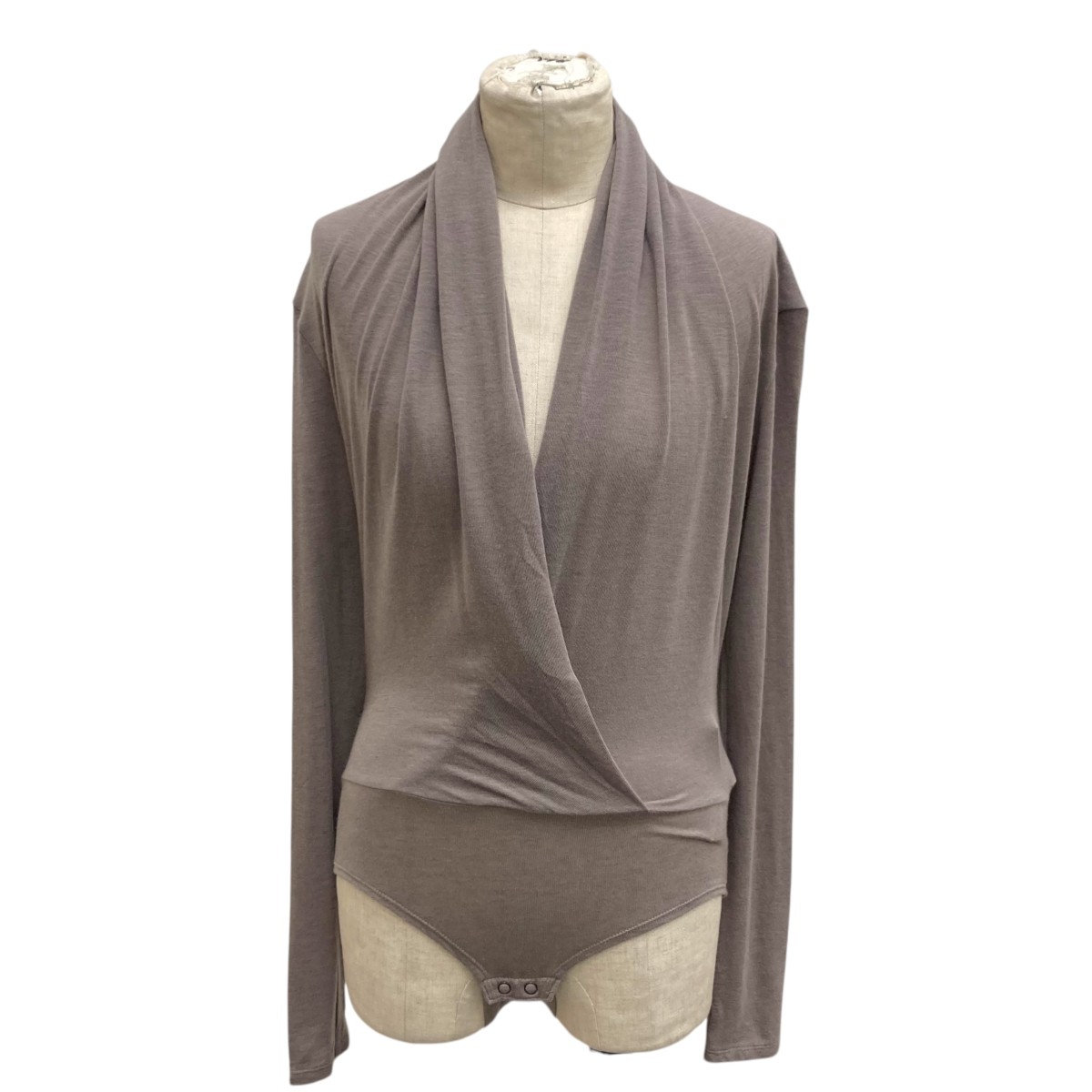 【中古】 AKIRA NAKA　 Eve neck drape jersey bodysuit GY ボディースーツ AP2329-GY グレー サイズ：2 【050126】（アキラナカ）