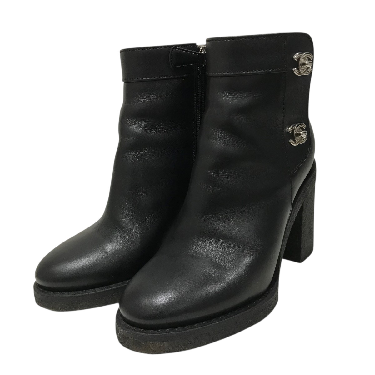 【中古】CHANEL ココマークブーツ G31285 黒いこと 大いさ：35 【050126】（シャネル） その他-レディース靴-靴