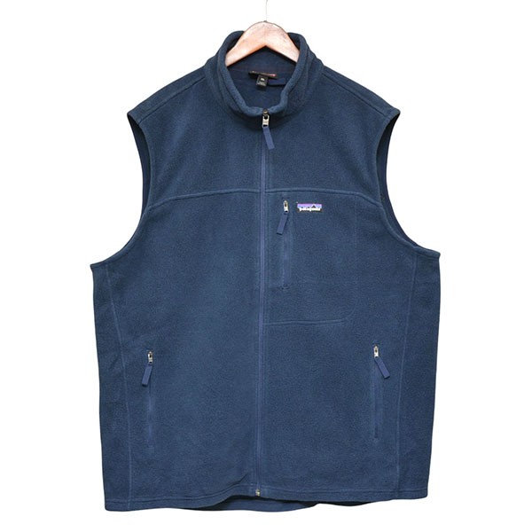 【中古】 Patagonia　 2018年製　CLASSIC SYNCHILLA　フリースベスト　ジップアップベスト　23010FA18 ネイビー サイズ：XXL 【050126】（パタゴニア）