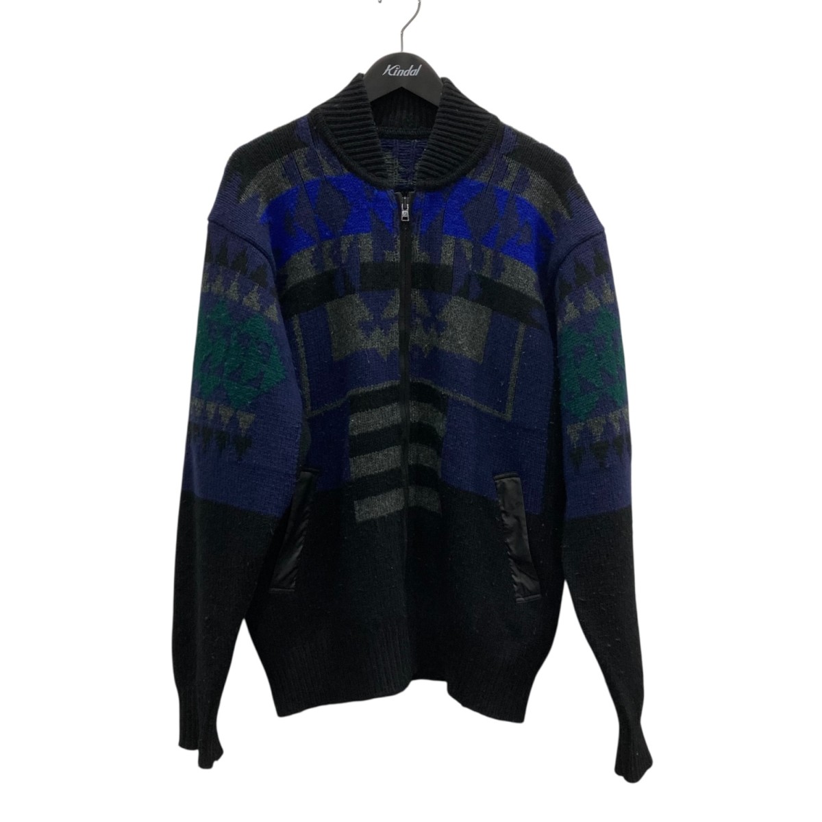 楽天市場】【中古】 sacai サカイ 18AW ライダース ニット 1 ネイビー