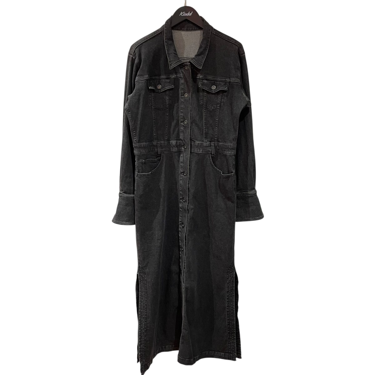 【中古】 AMERI I LINE DENIM SHIRT DRESS デニムワンピース 0124205610770 グレー サイズ：M 【価格見直し】