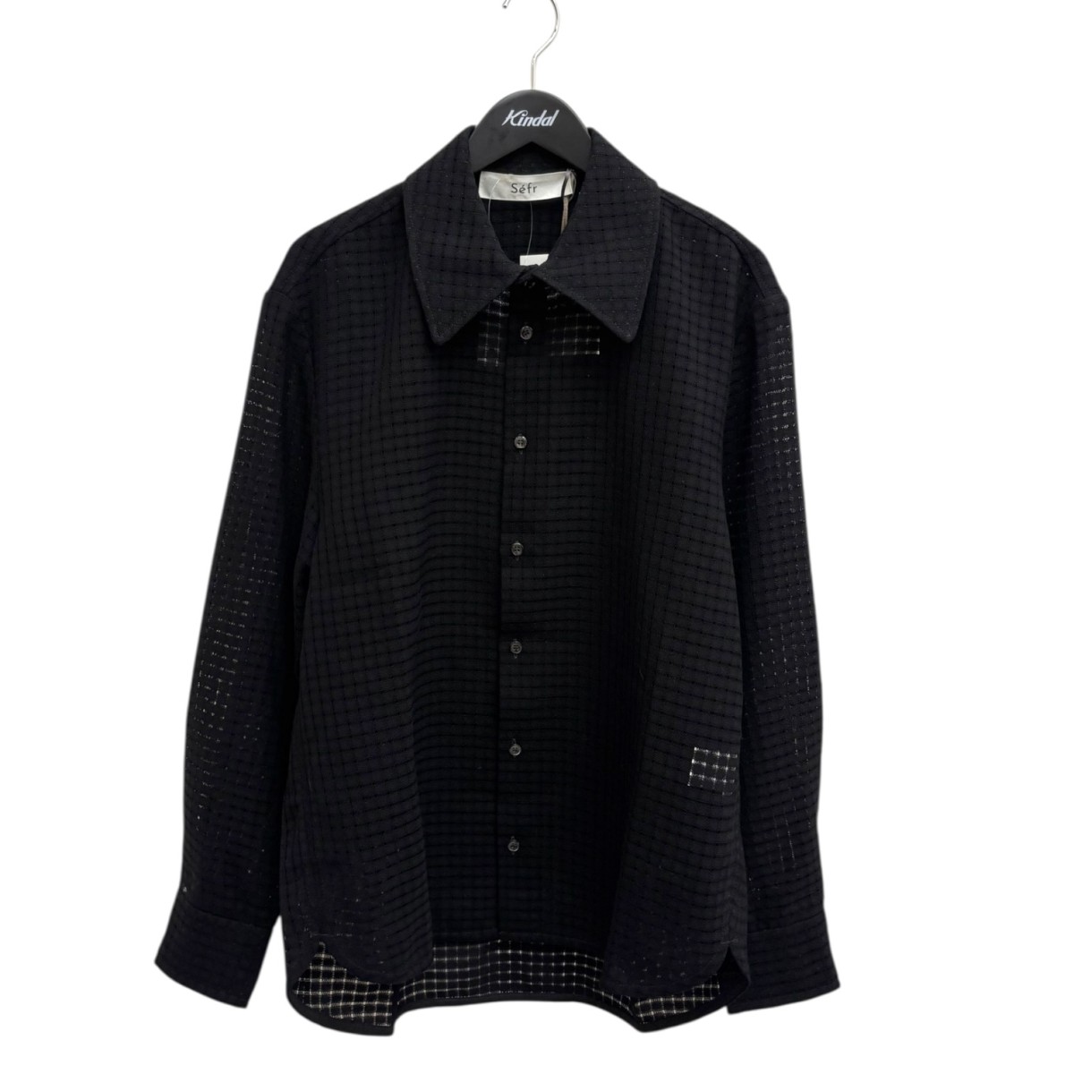 【中古】Sefr WES SHIRT シャツジャケット SF-25SSM-023 ブラック サイズ：S 【060126】（セファ）