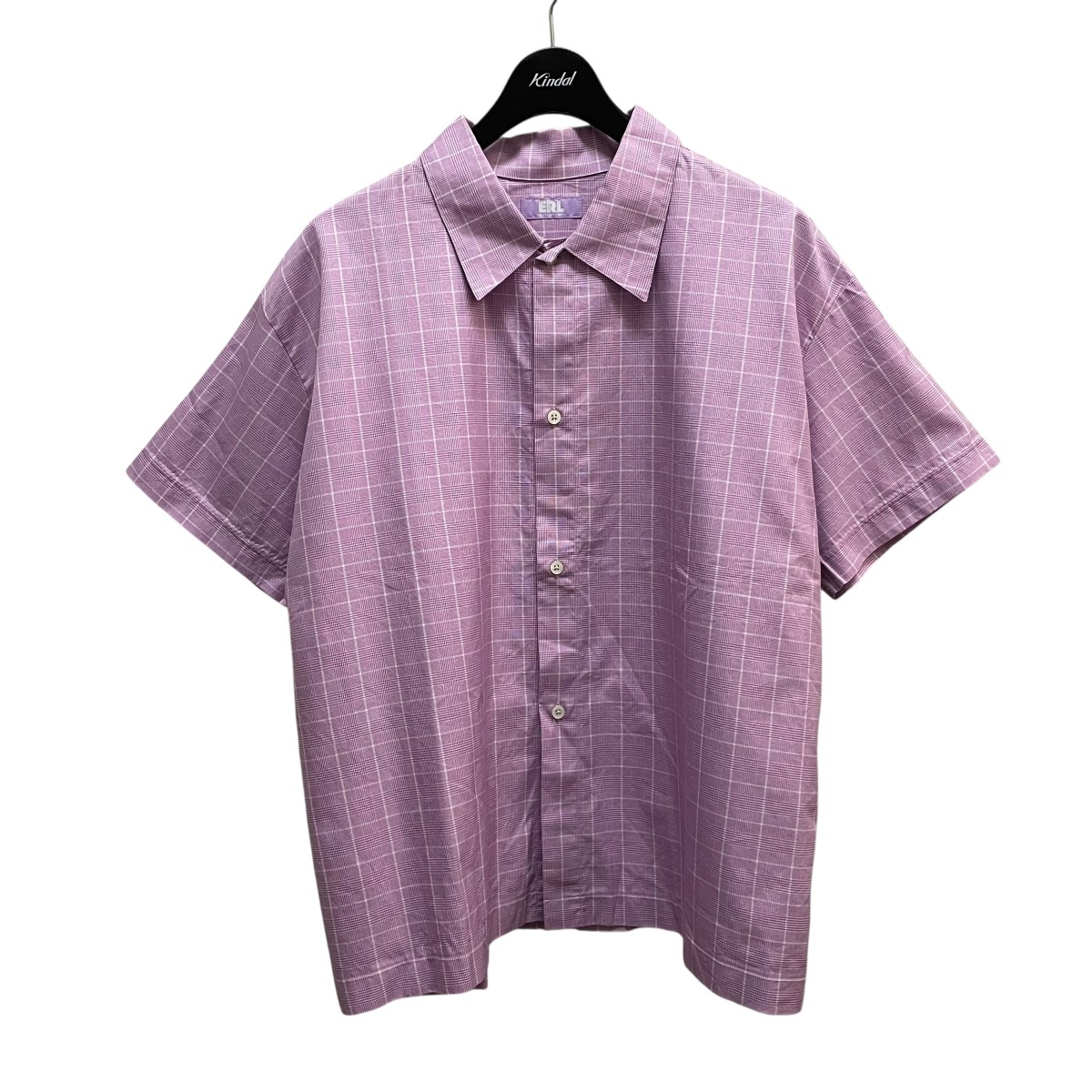 【中古】 ERL　 チェックシャツ ピンク サイズ：L 【060126】（イーアールエル）
