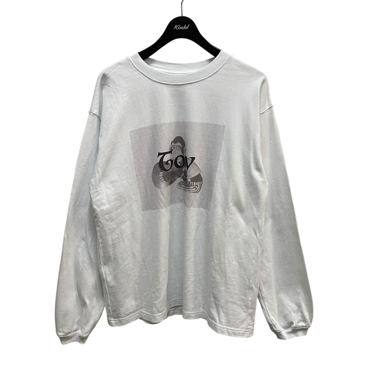 【中古】 ORIGINAL MADE by IMA：ZINE 【ONKEYTOY L S TEE】 COMMON BASEプリントスウェット ホワイト サイズ：M 【価格見直し】