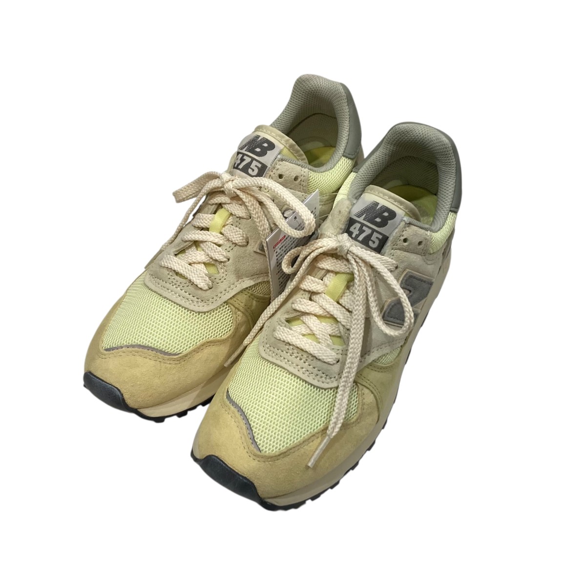 【中古】 AURALEE×NEW BALANCE Vintage Yellow ローカットスニーカー U475AR 黄緑 サイズ：25.5cm 【価格見直し】
