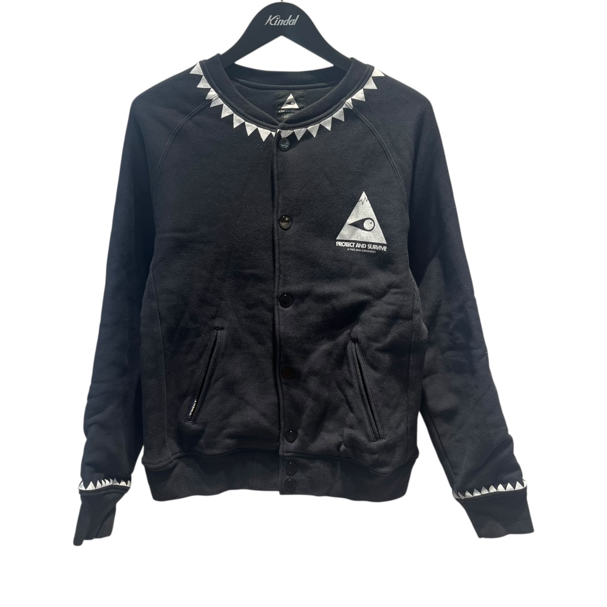 【中古】 R.NEWBOLD×THE GOODHOOD STORE A TWO MAN EXPEDITION スウェットジャケット ブラック サイズ:M 【060126】(アールニューボールド)