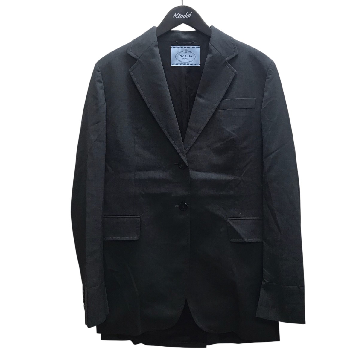 【中古】 PRADA　 テーラードジャケット グレー サイズ：38 【070126】（プラダ）