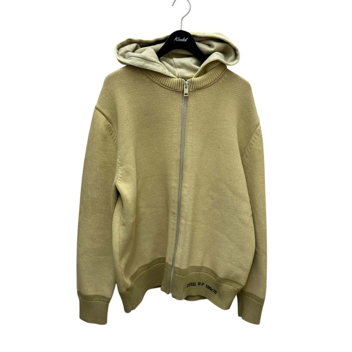 【中古】 DIESEL　 ニットジップパーカー A06742 イエロー サイズ：L 【070126】（ディーゼル）