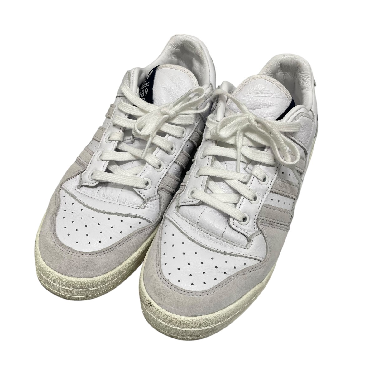 【中古】 adidas×KITH　 Forum Low スニーカー IG4120 ホワイト サイズ：27.5 【070126】（アディダス×キス）