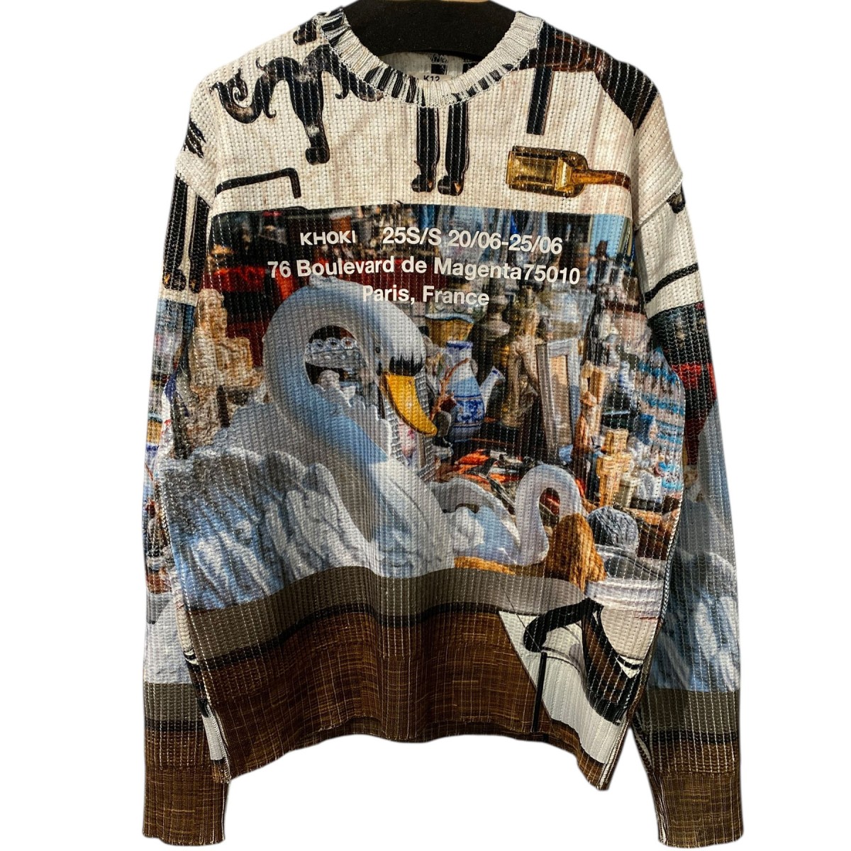 【中古】 KHOKI　 25SS Collage printed knitカレッジプリントニット マルチカラー サイズ：2 【070126】（コッキ） 27,350円