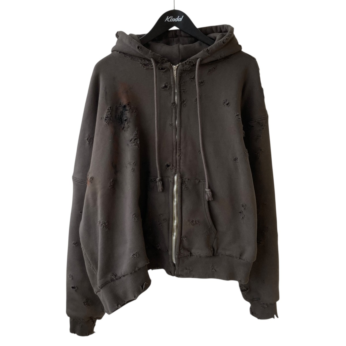 【中古】LES SIX70 DEGREE EXPLODED HOODIE ジップパーカー FYRA-8-JS-70DEGHD グレー サイズ：2【価格見直し】｜ブランド古着のカインドオル