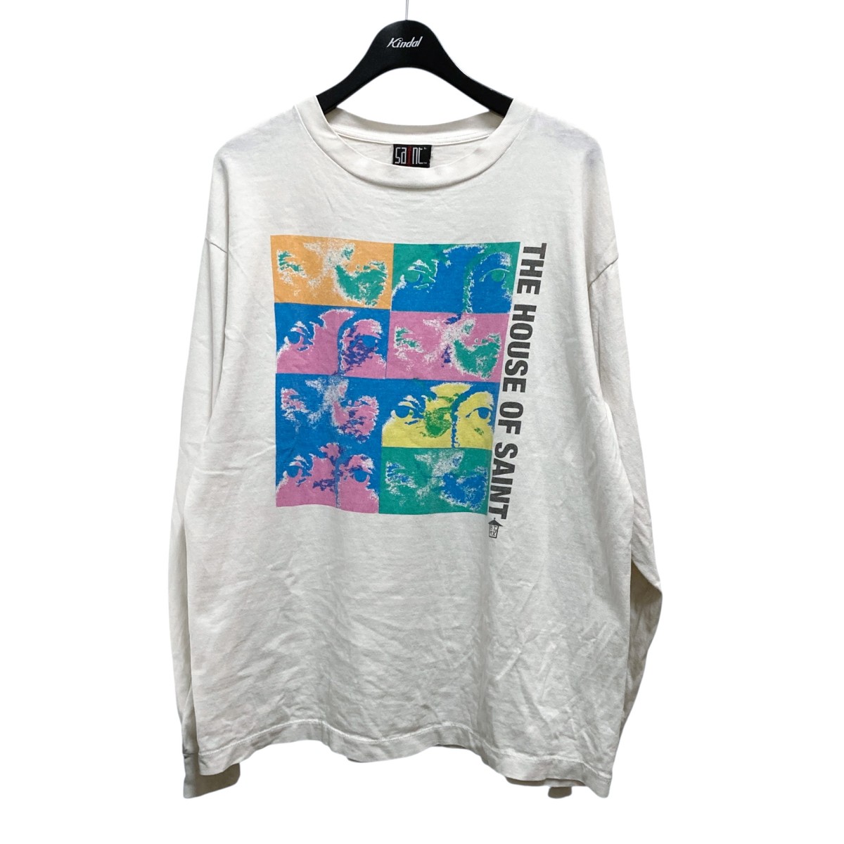 【中古】 SAINT MICHAEL　 加工長袖Tシャツ SM S23 0000 035 ホワイト サイズ：L 【080126】（セントマイケル）