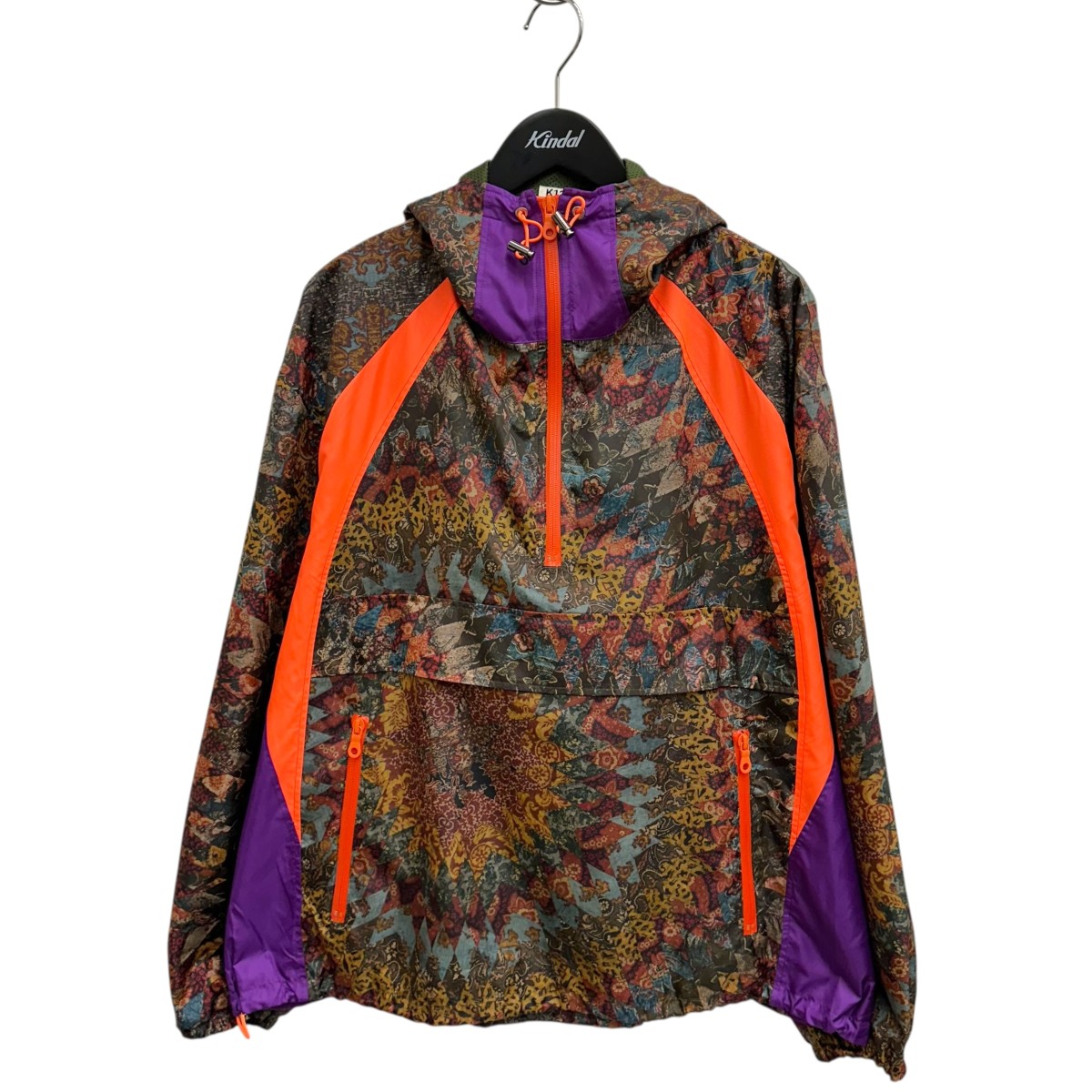 【中古】 KHOKI　 American Quilt-Print Pull-Over Jacket アノラックパーカー 25ss-jk-06 ブラウン×マルチカラー 【090126】（コッキ）