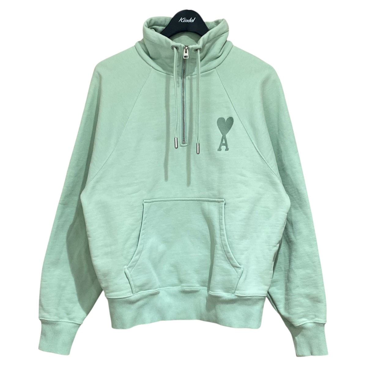 ［紐なし］AMI PARIS アミパリ　ハーフジップパーカー　アイボリー 楽天市場】AMI PARIS アミ パリス AMI DE COEUR ZIPPED HOODIE
