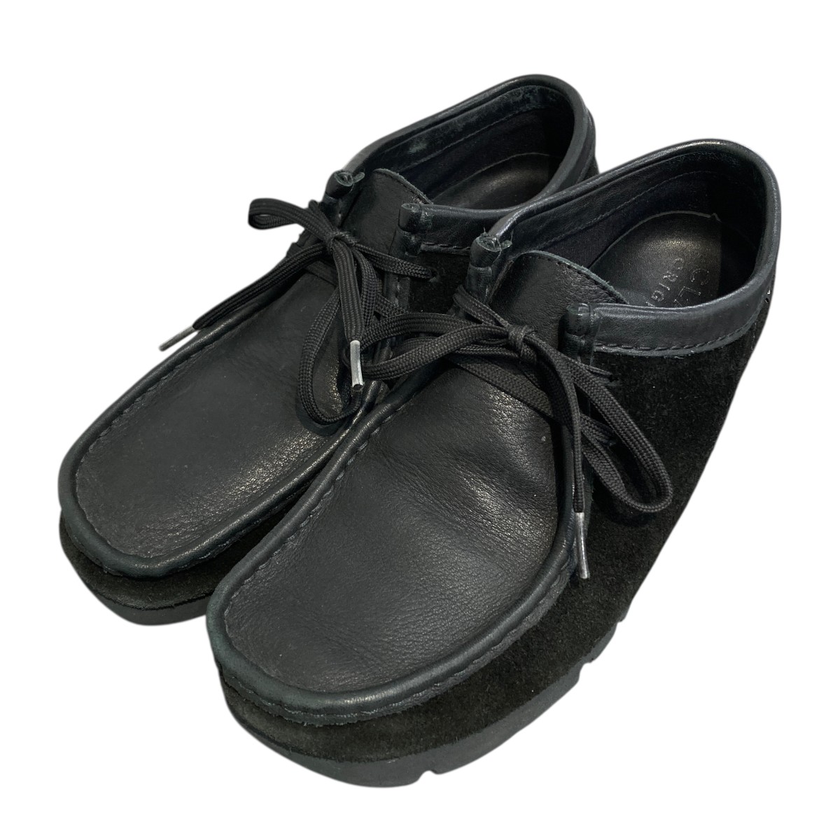 【中古】 CLARKS×JOURNAL STANDARD 別注 gore-tex wallabee ワラビー レザーシューズ ブラック サイズ：25cm 【価格見直し】