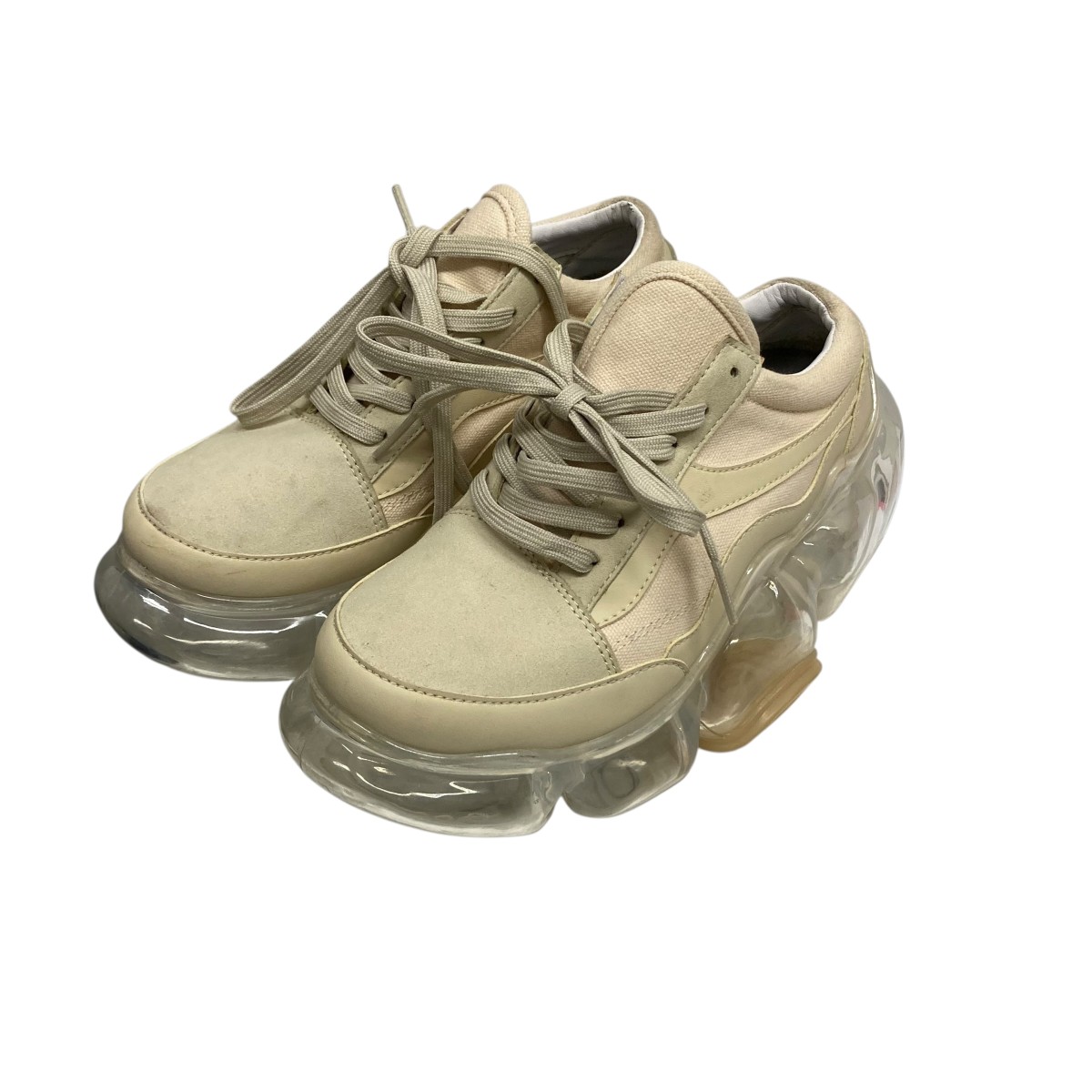 【中古】 grounds MOOPIE SKATE ローカットスニーカー ベージュ サイズ：23.0cm 【価格見直し】