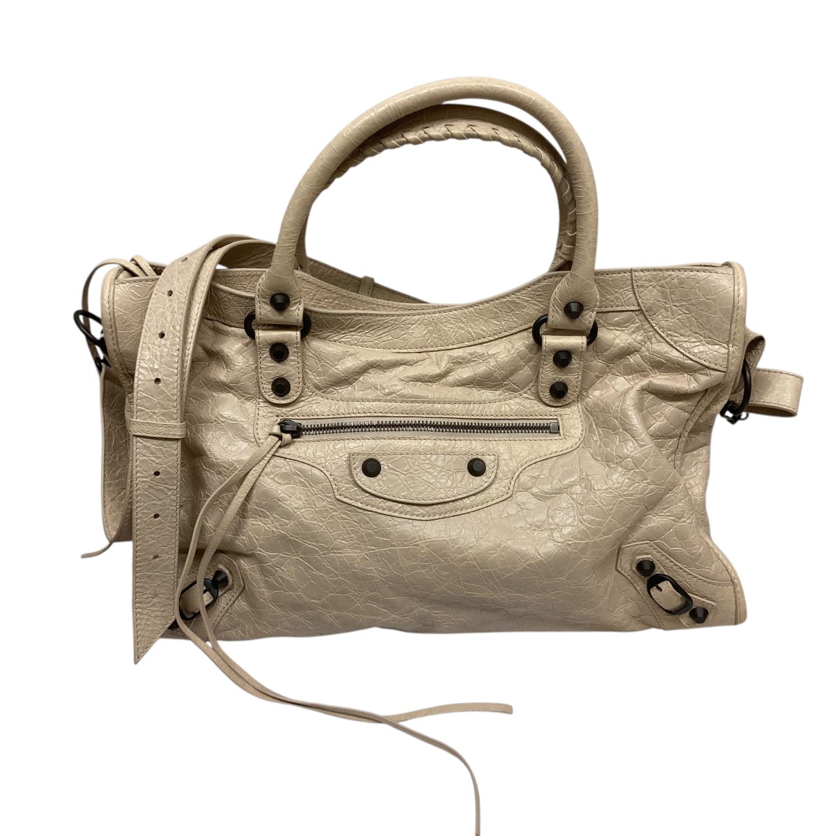 【中古】BALENCIAGA Le City Medium ルシティ2WAYショルダーバッグ 823058 ベージュ 大きさ：ONE SIZE 【090126】（バレンシアガ）