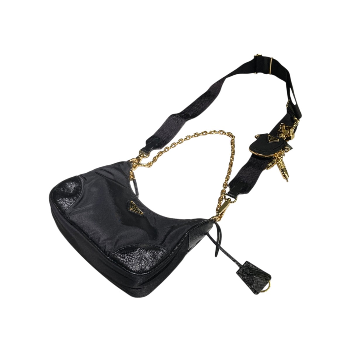 【中古】 PRADA　 Re-Edition 2005 Re-Nylon ショルダーバッグ 1BH204 ブラック 【100126】（プラダ）