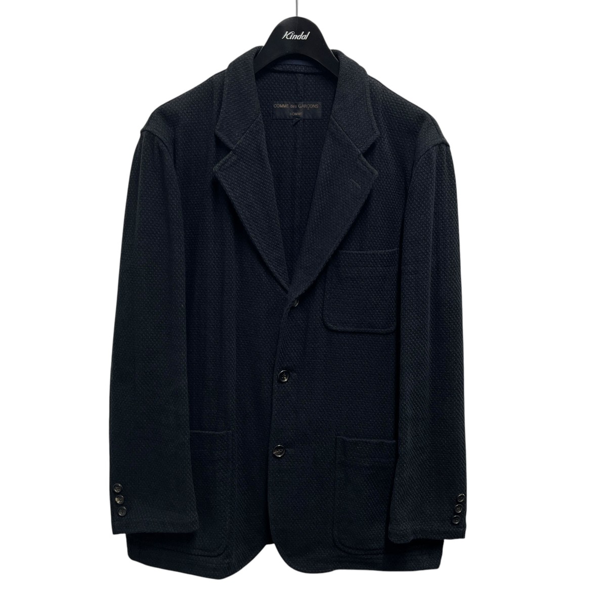【中古】 COMME des GARCONS HOMME　 インサンドアウト期ネップジャケット HJ-07016M ネイビー サイズ：M 【090126】（コムデギャルソンオム）