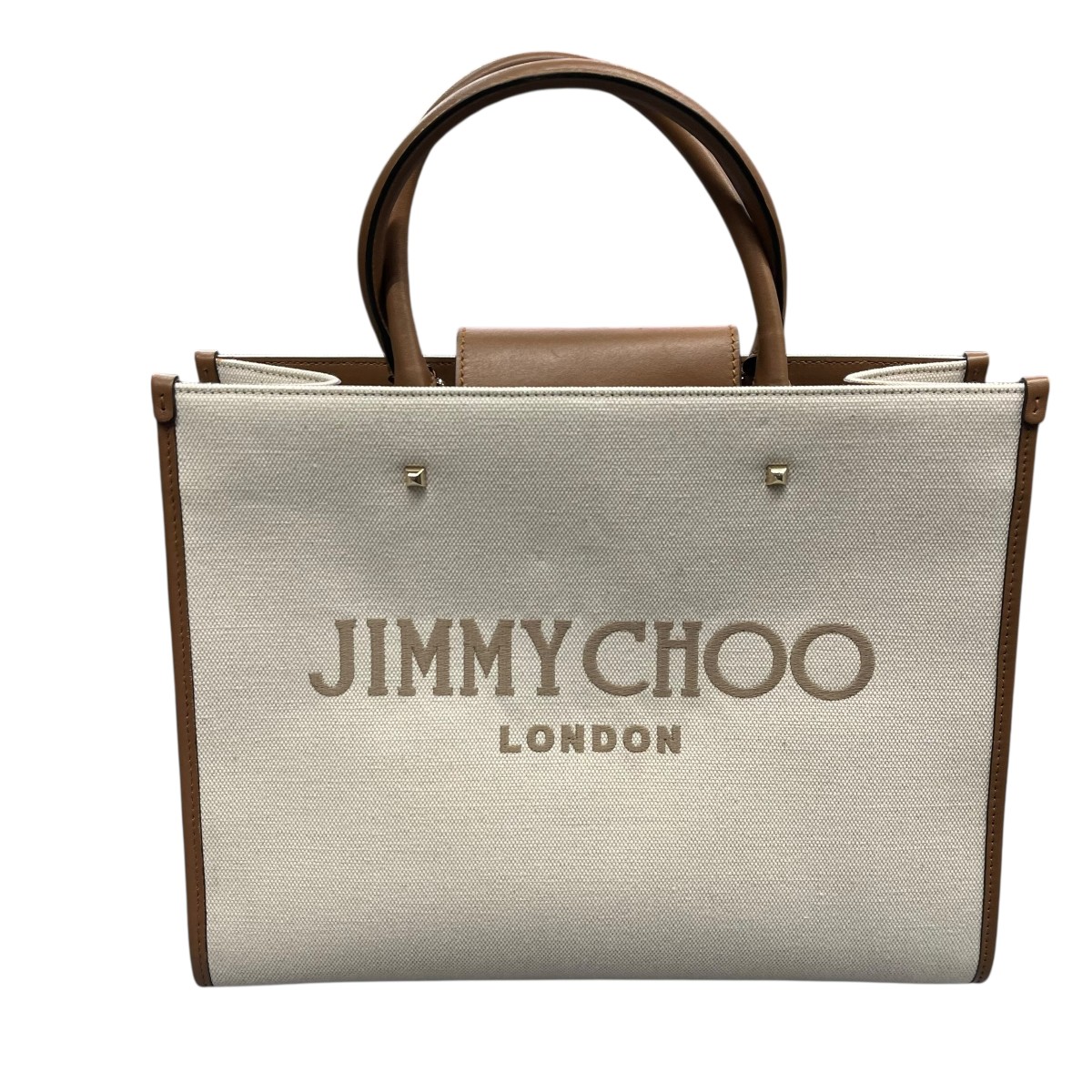 【中古】\u003cBR\u003eJIMMY CHOO\u003cBR\u003e61-3 サウスまっ盛り トートバッグ ベージュ\u003cBR\u003e【通貨価値思いなおす】